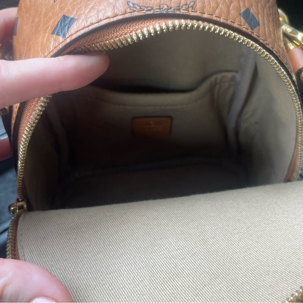 Rare buckel MCM mini backpack rarely used